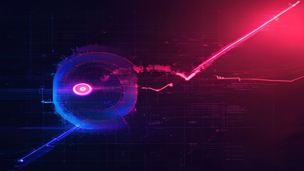 Abstract compute meter with a spend curve doubling each month toward a danger zone